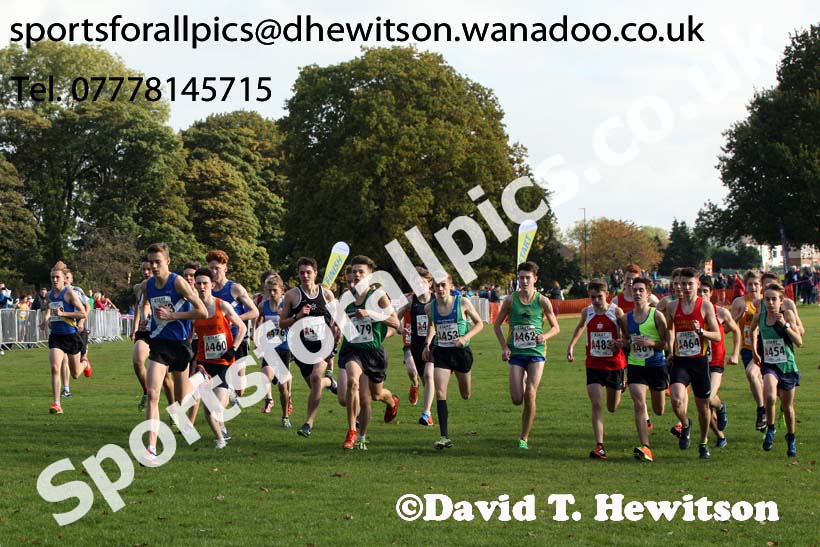 Mens under-17s Northern Cross Country Relays, Graves Park, Sheffield. Photo: David T. Hewitson/Sports for All Pics